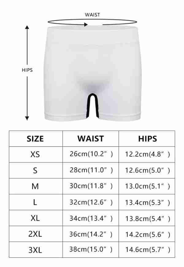 MENS ALL OVER PRINT BOXER BRIEFS SIZE CHART