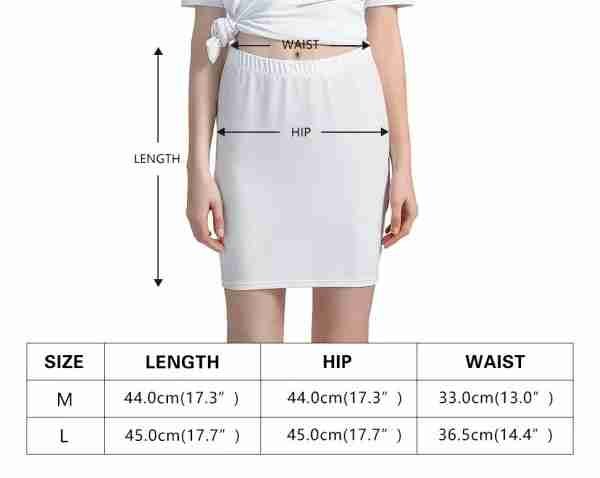 Womens Mini Skirt size chart