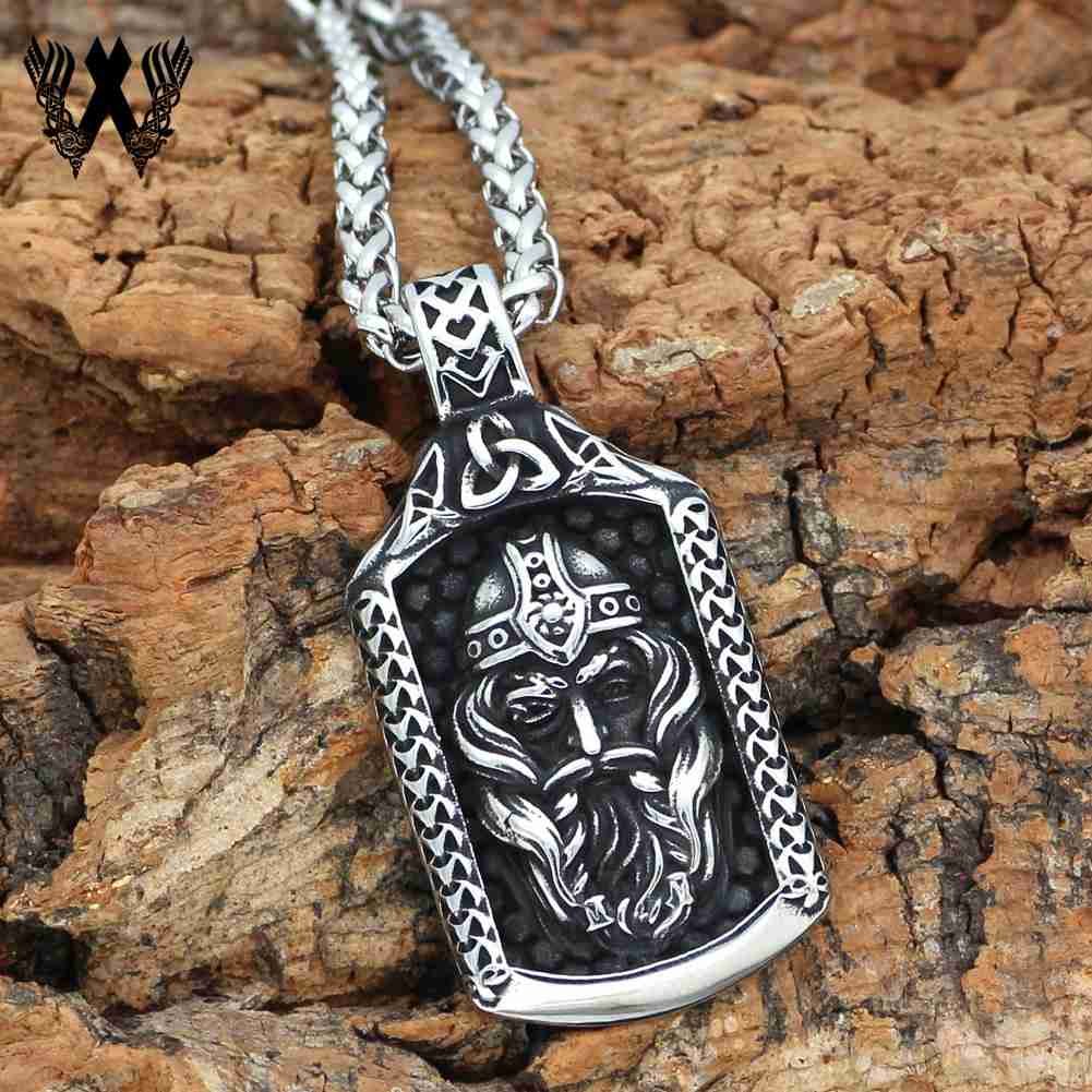 Viking Odin Warrior Chain Necklace