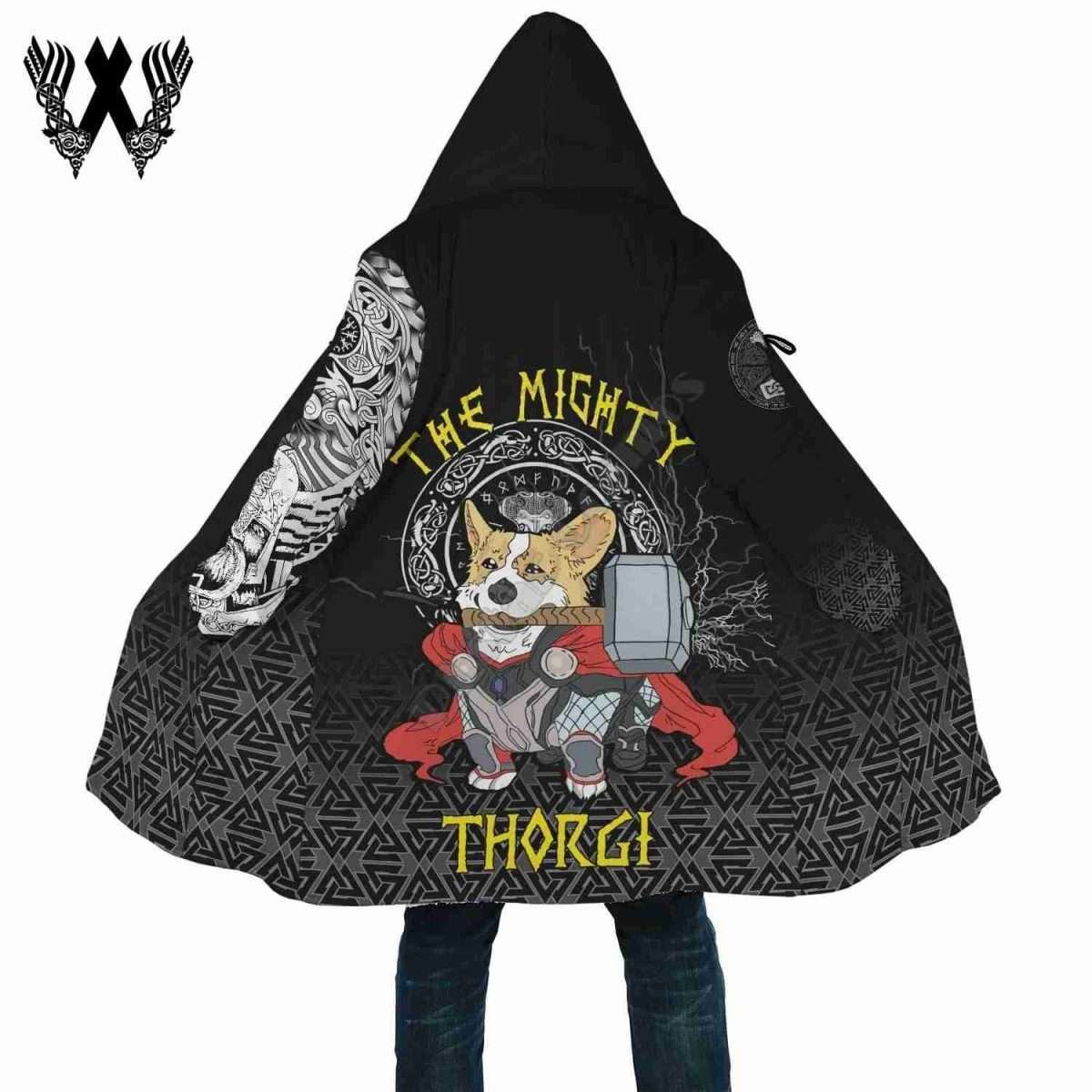 The Mighty Thorgi Thick Fleece 3D Windbreaker Hooded Cloak